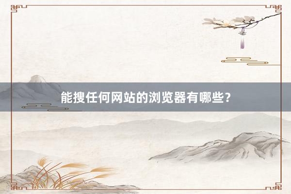 能搜任何网站的浏览器有哪些？